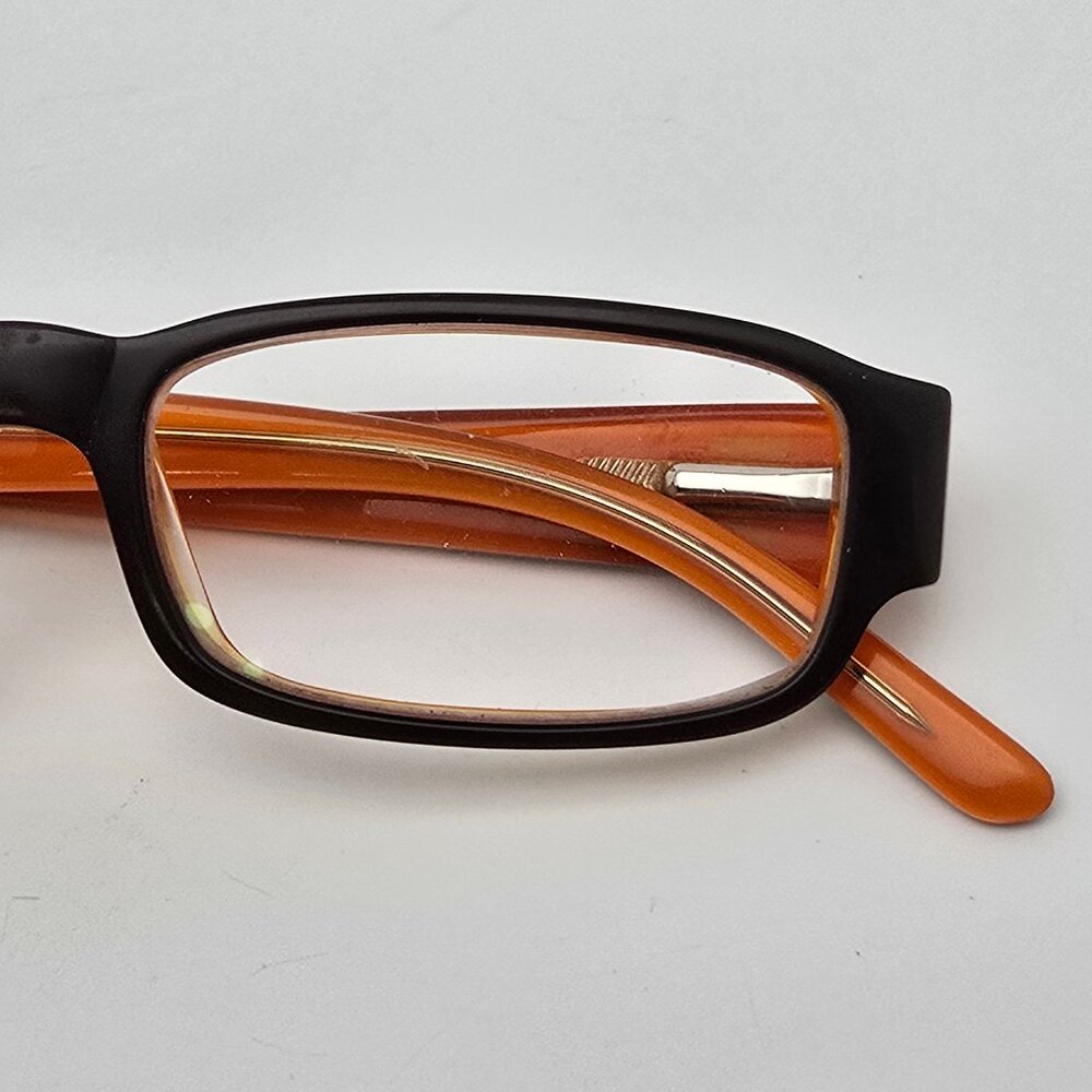 Versus Mod. 8032 677 Brown on Crystal Orange Eyeglasses Frame w/ Case 49-17-140 - Picture 12 of 15